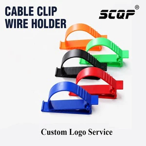 SCQP Customized Logo Plastic Cable Organizer Clips Colorful Wire Management System Safety Glove Clip Holder Belt Accessory Clip