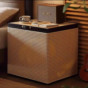 Natural Rattan Covered Storage Box, Handmade Rattan Basket, Large Woven Storage Basket, Rattan Basket, Woven Basket