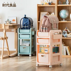 OEM/ODM Multi-functional Storage Holders Racks With Wheels Removable Desk Book Organizer Storage Trolley For Home