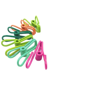 Colored PVC & Metal Wire Clothes Pins Foldable & Durable Bag & Laundry Clips for Travel Shoes & Food Versatile Use