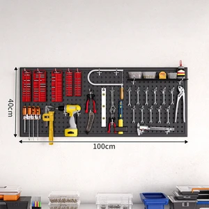 Customizable Detachable Garage Tool Rack Storage Set Metal Steel and Plastic with Functional Design for Wall Storage
