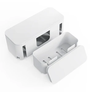 2 Pack Durable White PVC Electronic Cable Management Box Cord Organizer Power Strips Surge Protector Wire Management Extension
