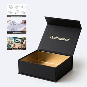 Manufacture Recyclable Custom Design Shoe Clothes Packaging Luxury Gold Cardboard Wholesale Magnetic Rigid Gift Box With Logo