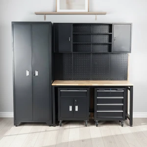 2026 Heavy-Duty Garage Wall-Mounted Modular Wheeled Storage Cabinets with Customizable Dimensions OEM/ODM Available