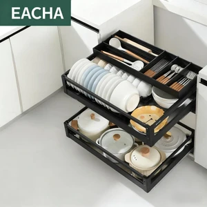 Modern Multi-Function Hotel Use Kitchen Organizers Storage Modular Pull-out Basket Particle Board Cabinet Cabinets Eacha 1 Year