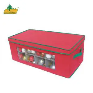 Customizable Multifunctional Rectangular Christmas Ornament Storage Box Large Foldable Waterproof Modern Design for Garden Use