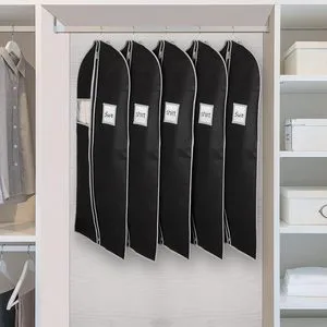 Cheap Foldable Hanging Garment Protector Bags with Zippers Eco-Friendly Dustproof Clothing Covers for Coat Suit Storage