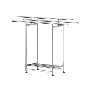 Popular Outdoor Furniture Stainless Steel Clothes Rack Folding Clothes Drying Rack Clothing Organizer Clothes Hanger Coat Racks