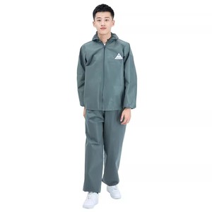 Disposable SS Two-Piece Protective Coverall Waterproof Anti-Static Features Heat Resistant 150C Cleanroom Use Level D Protection