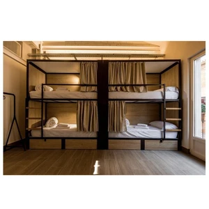JZD Factory Space Saving Modular Hostel Sleeping Pod Single Size Bunk Bed Capsule Hotel Double Bed