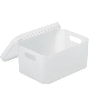 Cosmetic Desktop Organizer Makeup Storage Box with Lid Plastic Storage Boxes