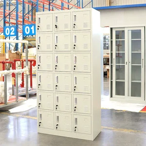 Cheap High Quality Staff Workers School Gym Storage Cabinet Metal 18 Door Steel Locker