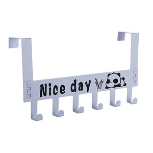 Creative Cartoon 6 Hooks Wire Iron Over the Door Clothes Hook Decorative Metal Hanger