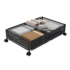 Jiuyi Foldable Storage Rack Under the Bed Bedroom Bed Bottom Storage Rack Pull-out Clothes Sorting Rack Storage Box