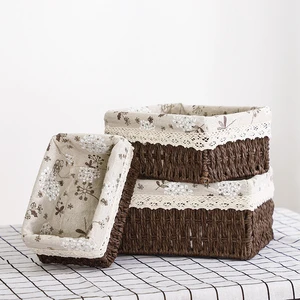 Idyllic Hand-woven Desktop Multifunctional Storage Basket
