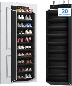 10 Tiers Large Size Over the Door Shoe Organizer Storage Hanging Shoe Rack for Door Shoe Organizer Holder for Sneakers and Boots