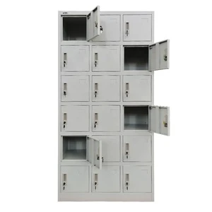 18 Doors Metal Locker Students School Locker Gym Storage Metal Locker