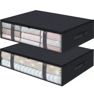 FF2392 Under Bed Storage Containers Blankets Clothes Comforters Organizer Large Capacity Bins Foldable Under Bed Storage Bag