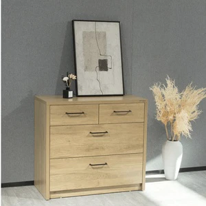 Modern 4-Drawer Storage Chest, Minimalist Wood Bedroom Organizer, Compact Cabinet for Home Furniture