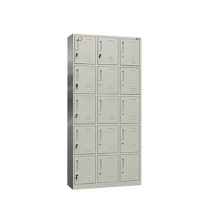 Wholesale Gym School Steel Furniture 15 Doors Steel Locker Metal Storage Lockers