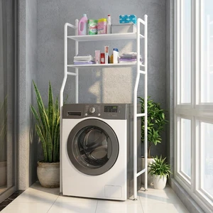 Waterproof Standing Type Household Space Saver Home Multi-Layer Metal Toilet Rack Storage Shelf