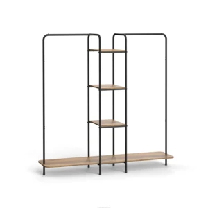 Jumbo Classic Design Coat Rack Shelves Freestanding Rails Metal Open Wardrobe for Bedroom/Hallway Multifunction Clothing Storage