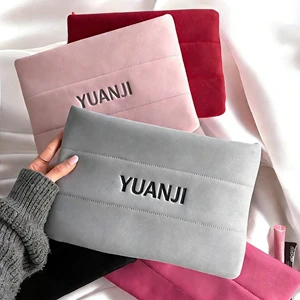 Custom Quilted Puffy Cosmetic Makeup Organizer Bag Neoprene Puffy Bubble Pouch Beauty Skincare Storage Toilet Bag