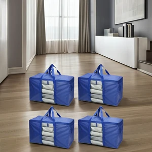 Large-Capacity Moisture-Proof Hand-Held Clothing Storage Bag Thickened PE Woven 'Spot Moving' Packing for Organizing Storage