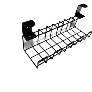 Factory Wire Metal Management C Clamp Trays No Drill Table Cable Raceway Kit Desk Cord Organizer