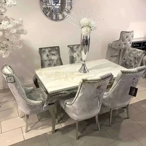 Other Commercial Dining Room Furniture Cheap Wholesale Price Luxury Modern Dining Table Set 6 Seater for Home