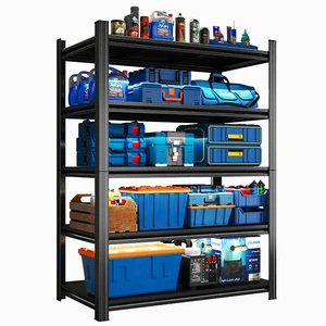 Morgie Metal Garage Shelving Unit Adjustable Five-Tier Detachable Shelves Garage/Basement US Warehouse Local Stock