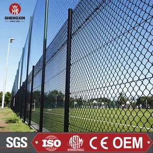Customized Industrial Galvanized Steel Iron Chain Link Fence Wire Mesh System From Anping