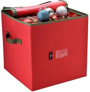 Christmas Ornament Compartment With Zipper Lid Oxford Household Large Xmas Ball Storage Box