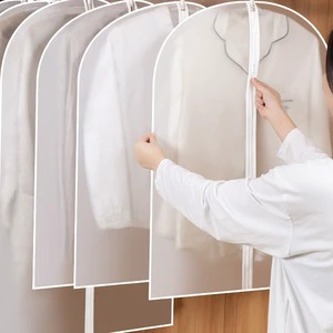 Various Size Available Clothes Dust Cover Can Hang Coat Dust Bag Household Transparent Clothes Hanging Bag Dustproof Suit Cover