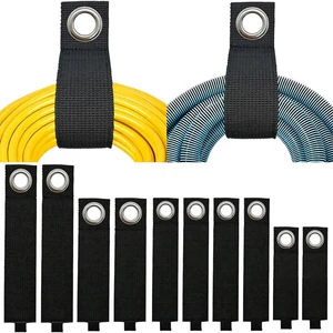 Customized Logo and Size Double Sided Heavy Duty Storage Straps Extendable Polyester/Nylon Cable Ties Hook Loop Hanger Organizer
