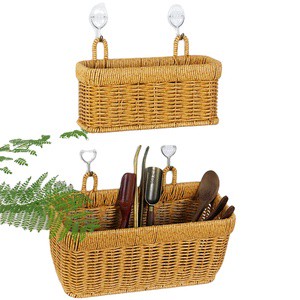 Eco Friendly Handmade Plastic Wicker Storage Basket Minimalist Durable Organizer For Bathroom Laundry Home Organization OEM
