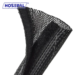 HosePal Hook and Loop Braided Wrap Flexible Cable Management Sleeve Mesh Wire Organizer for AV Power USB Cable