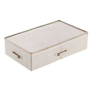 High Quality Large Capacity Breathable Cotton Linen Under the Bed Storage Bins Underbed Storage Organizer Box Organizer Storage
