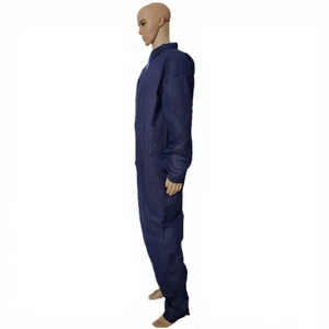 Best Selling Blue Disposable PP Non-Woven Fabric Coverall Waterproof Protective Workwear for Dust-Free Rooms
