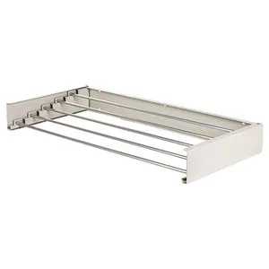 Home Folding Towel Rack 80cm Wall-mounted Clothes Drying Rack Retractable Space Saving Clothes Storage Rack