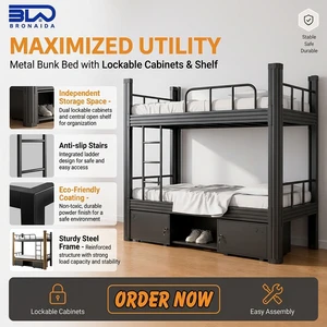 Space Saving Bunk Bed Twin Over Twin Metal Bunk Bed With Guardrails And Ladder For Apartment Room