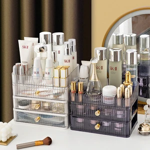 Factory Wholesale Kozie New Design Plastic Rectangle Modern Cosmetics Storage Box Dustproof 20-35L Multifunction Rack