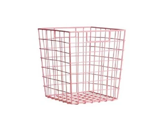 High Quality Metal Wire Basket Simple Design Laundry Basket Rose Gold Color Handmade Use for Home Storage Basket in Bulk