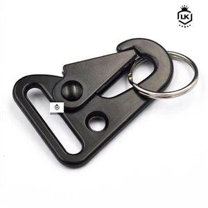 25mm High Quality Bag Belt Accessories Black Spring Metal Buckle Clip Snap Hook for Backpack