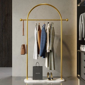 Modern Coat Rack for Home Use Single-Rod Clothes Hanger Vertical Drying Rack with Storage Bag for Bedroom Living Room