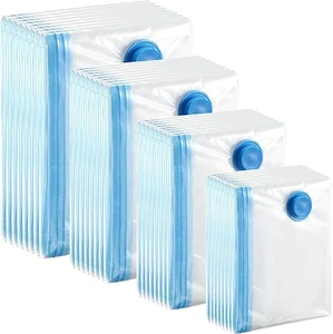 N-Sustainable Vacuum Compressed Storage Bags Cloth and PE Plastic for Clothing and Wardrobe for Bathroom Organization