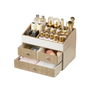Cosmetics Storage Box with Drawers Double Layer Light Luxury