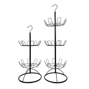 360 Degree Rotating Multi-Layer Carbon Steel Floor-Mounted Shoes & Slippers Drying Rack for Balcony and Outdoor Use