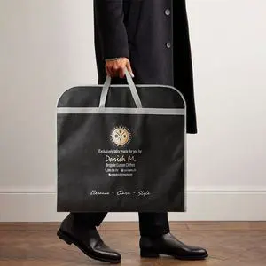 Wholesale Custom Zipper Garment Packaging Bags Non-woven Clothes Storage Garment Bags