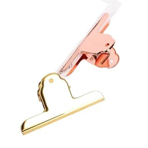 Bag Clip Golden Stainless Steel Air Tight Bag Clip Perfect for Kitchen &Office